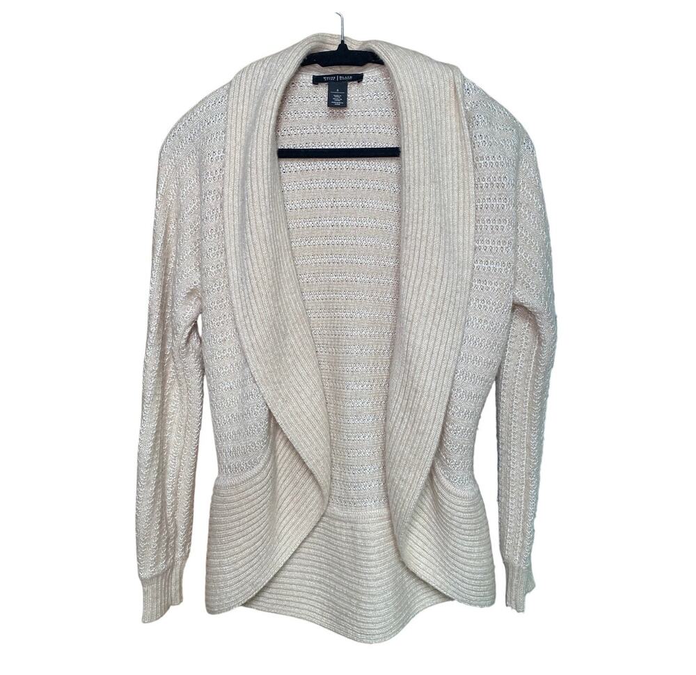 Vintage WHBM Cream Long Sleeve Cardigan - Women's S